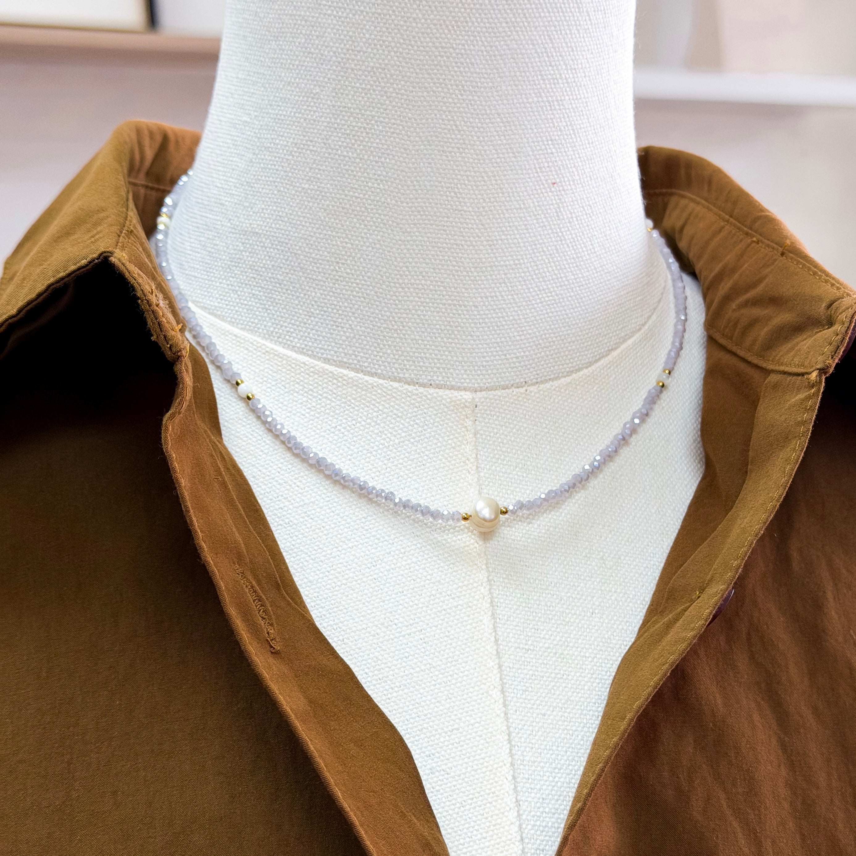 Wren Pearl Beaded Necklace