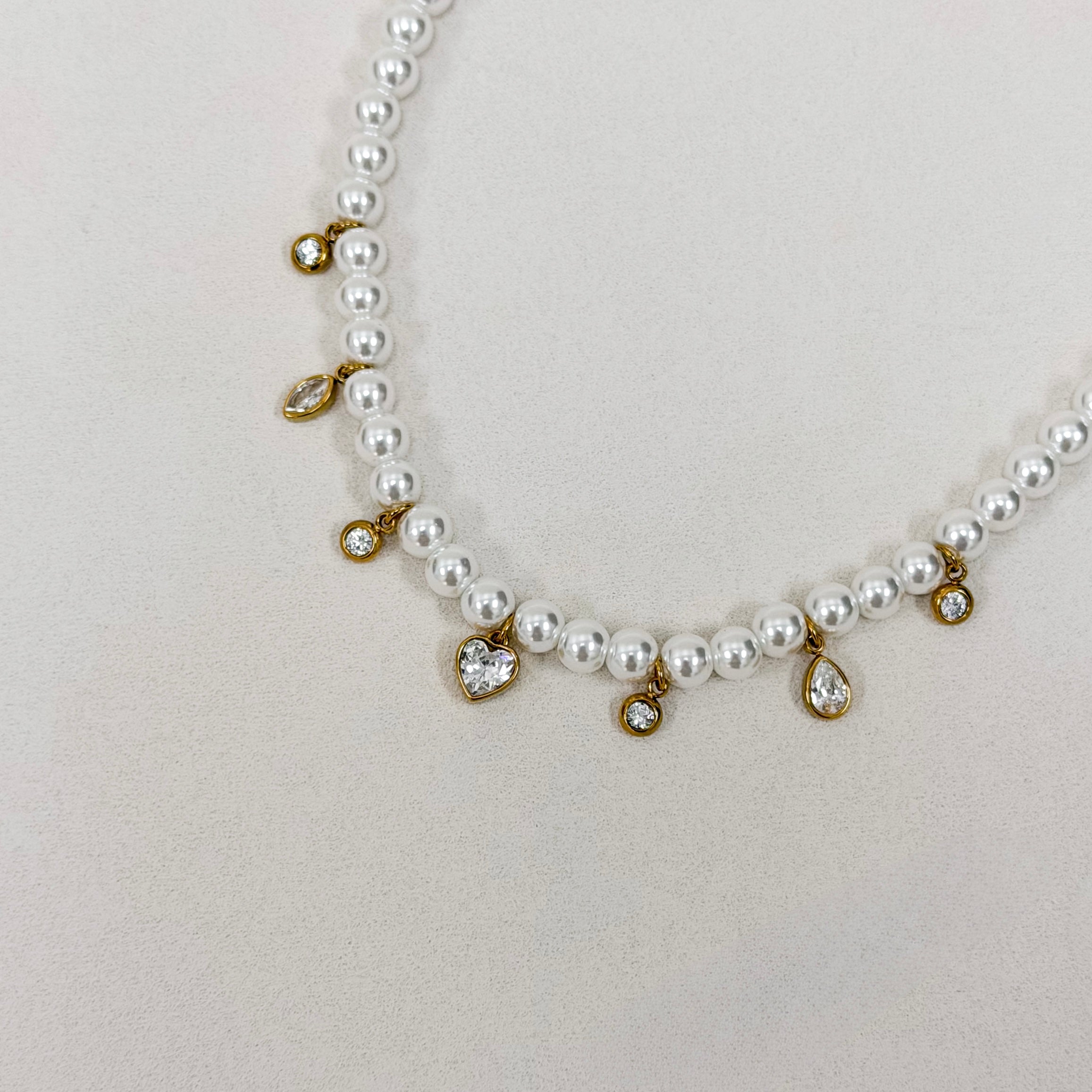 Amoura Pearl Charm Necklace