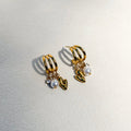 Golden Charm Layer Hoops