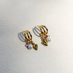 Golden Charm Layer Hoops