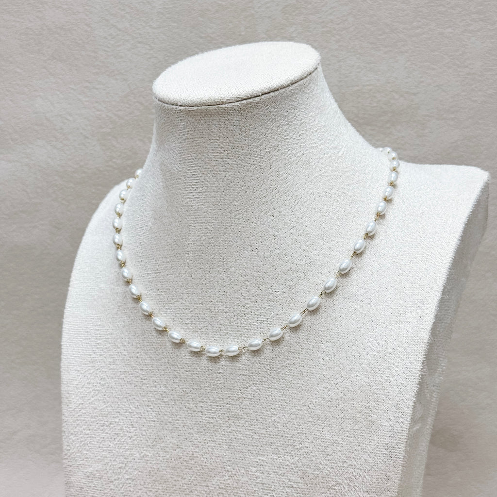 Dainty Pearl Chain Necklace