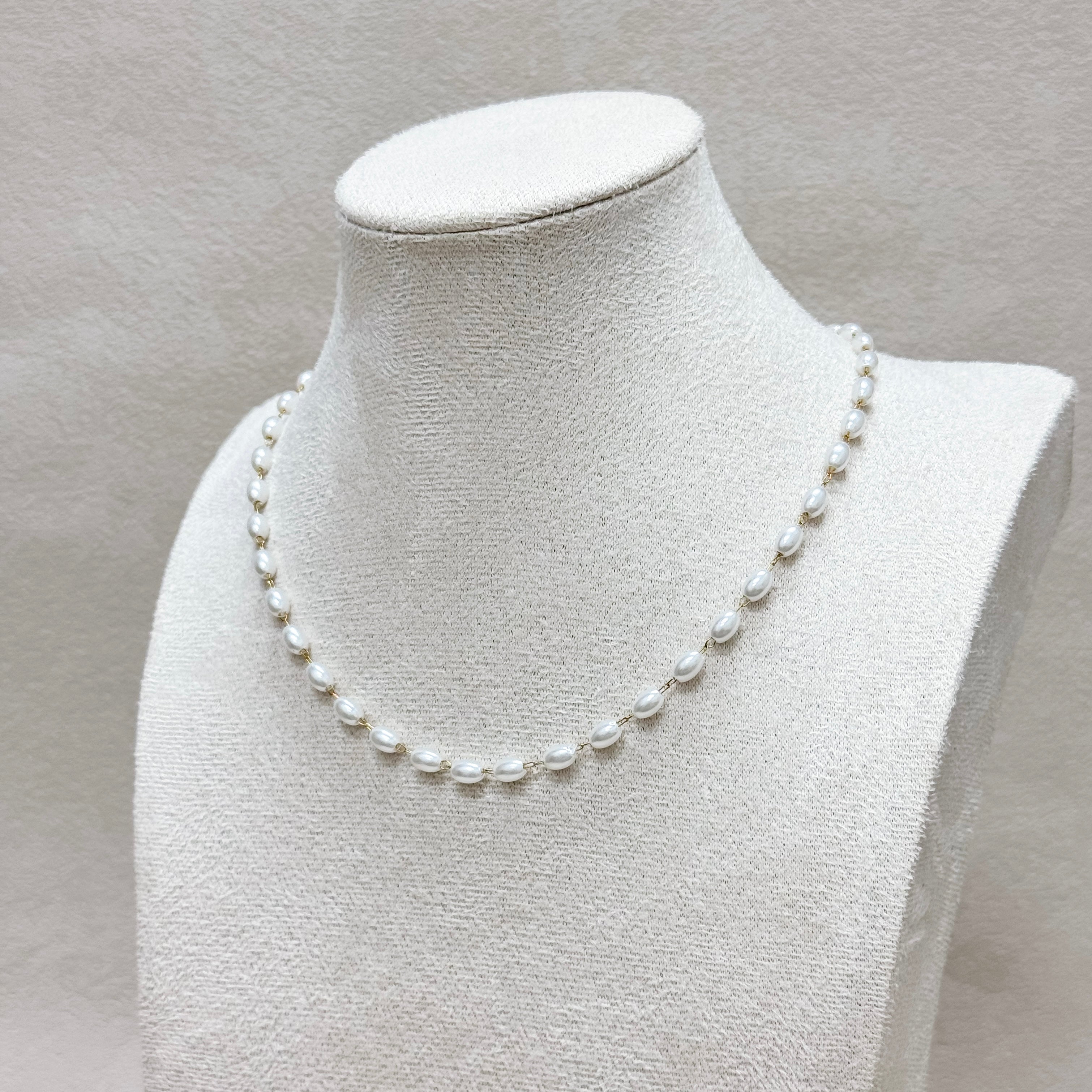 Dainty Pearl Chain Necklace