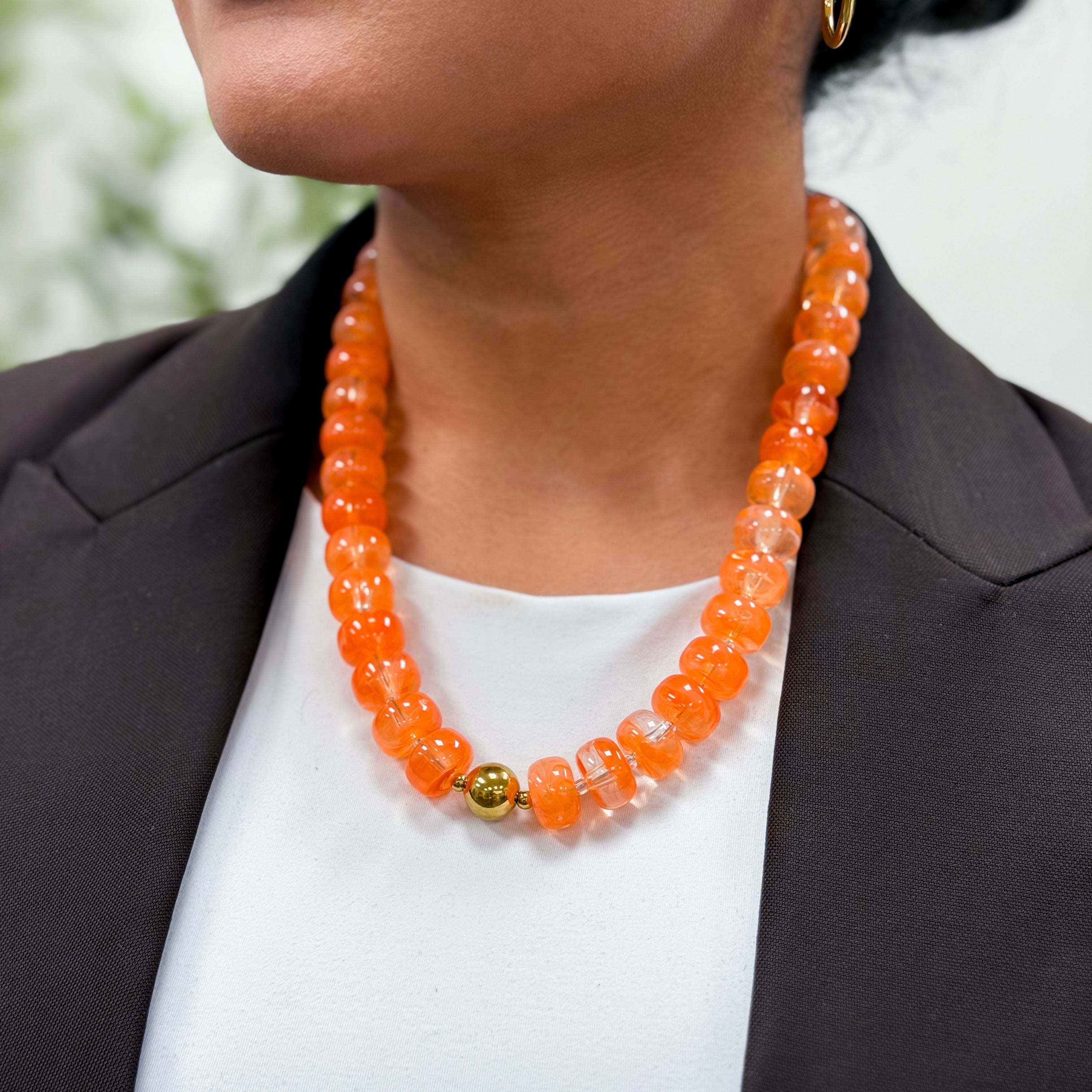 Soleia Amber Beaded Necklace