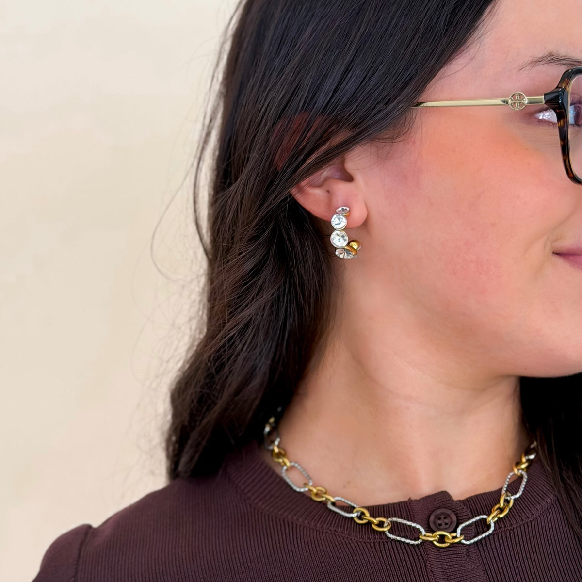 The Celeste Crystal Hoops