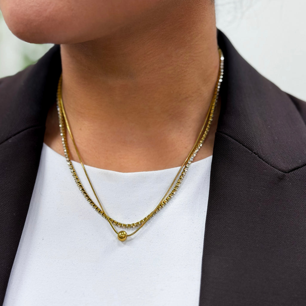Soleia Tennis Layer Necklace