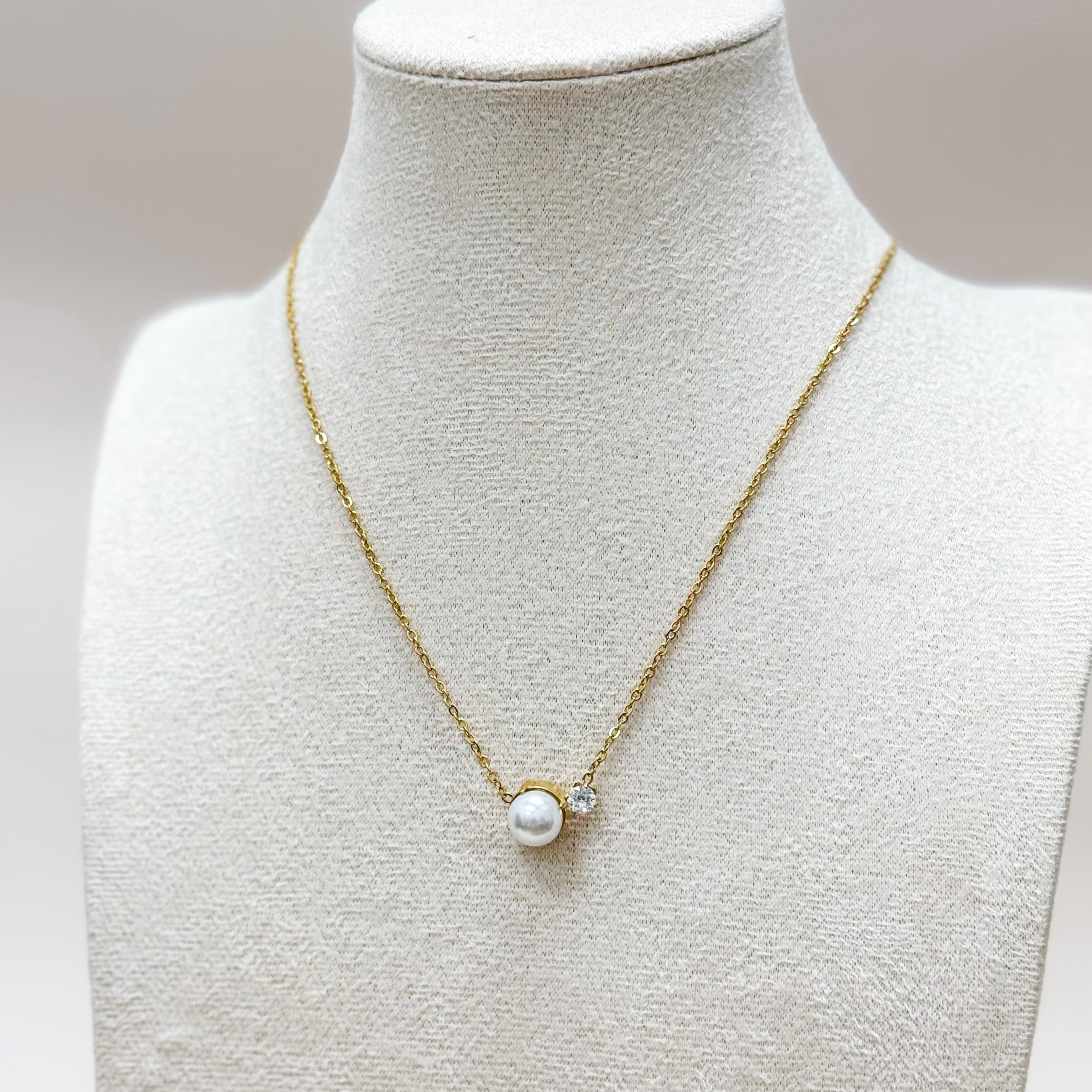 Celeste Pearl Drop Necklace