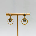 Crystal Halo Circle Drop Earrings