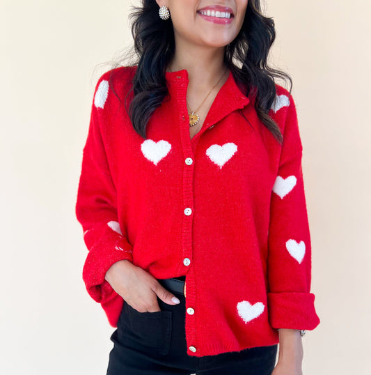 Red Heart Cardigan