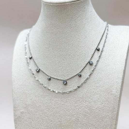 Luna Layered Crystal Necklace
