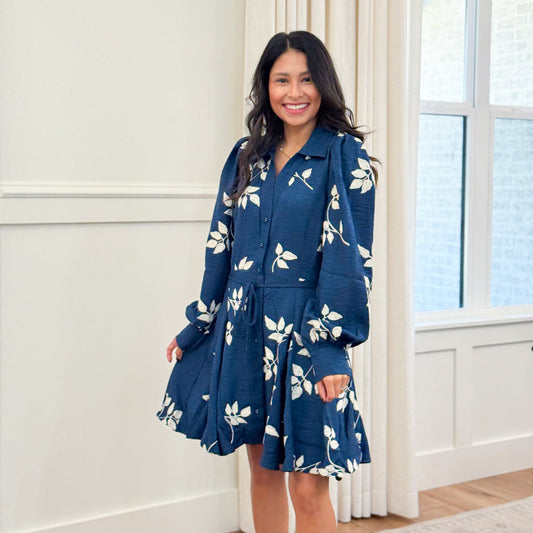 Navy Bloom Dress
