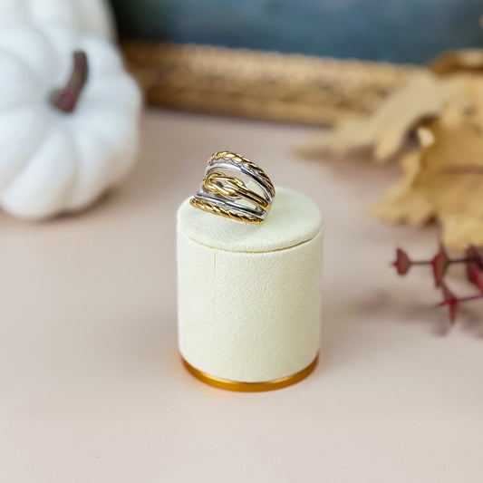 Two-Tone Braided Band Ring