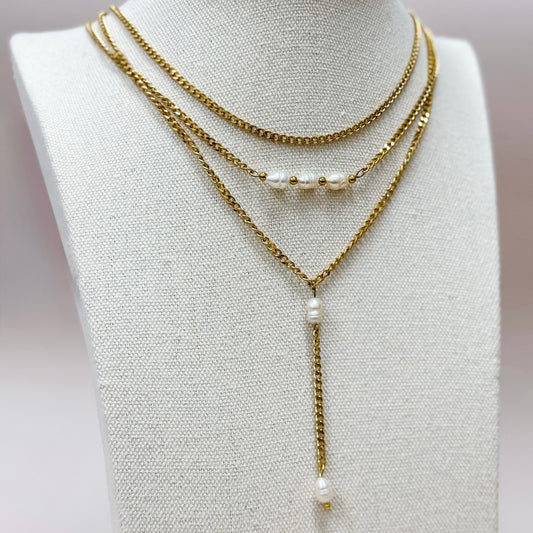 The Gracefall Pearl Y-Necklace