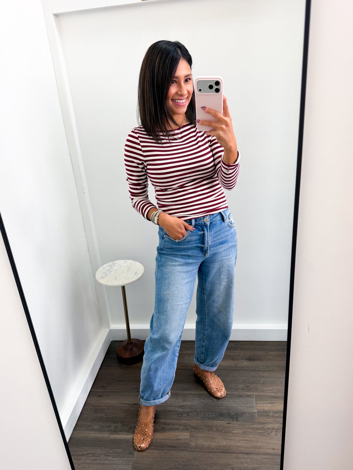 The Merlot Stripe Top
