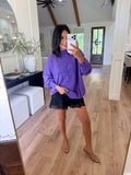Game Day Oversized Sweatshirt - Purple
