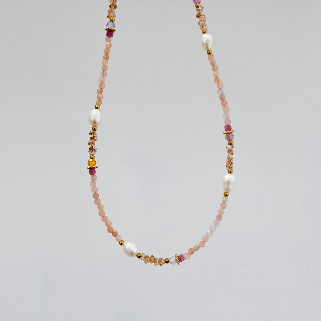 Rosé Coast Beaded Necklace