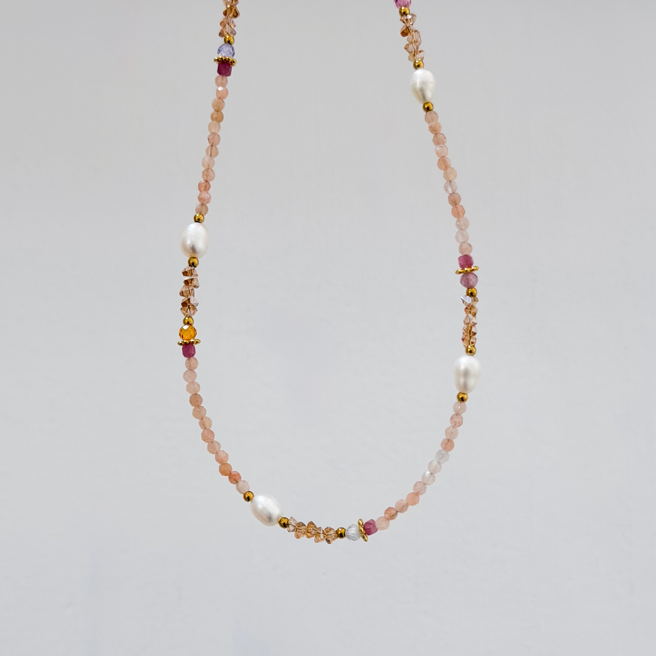 Rosé Coast Beaded Necklace
