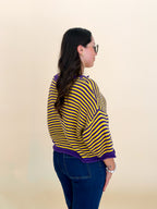 Home Team Cardigan - Purple & Gold