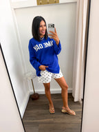 Polka Dot Denim Shorts