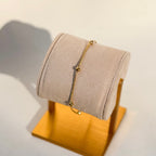 Golden Bead Snake Chain Bracelet