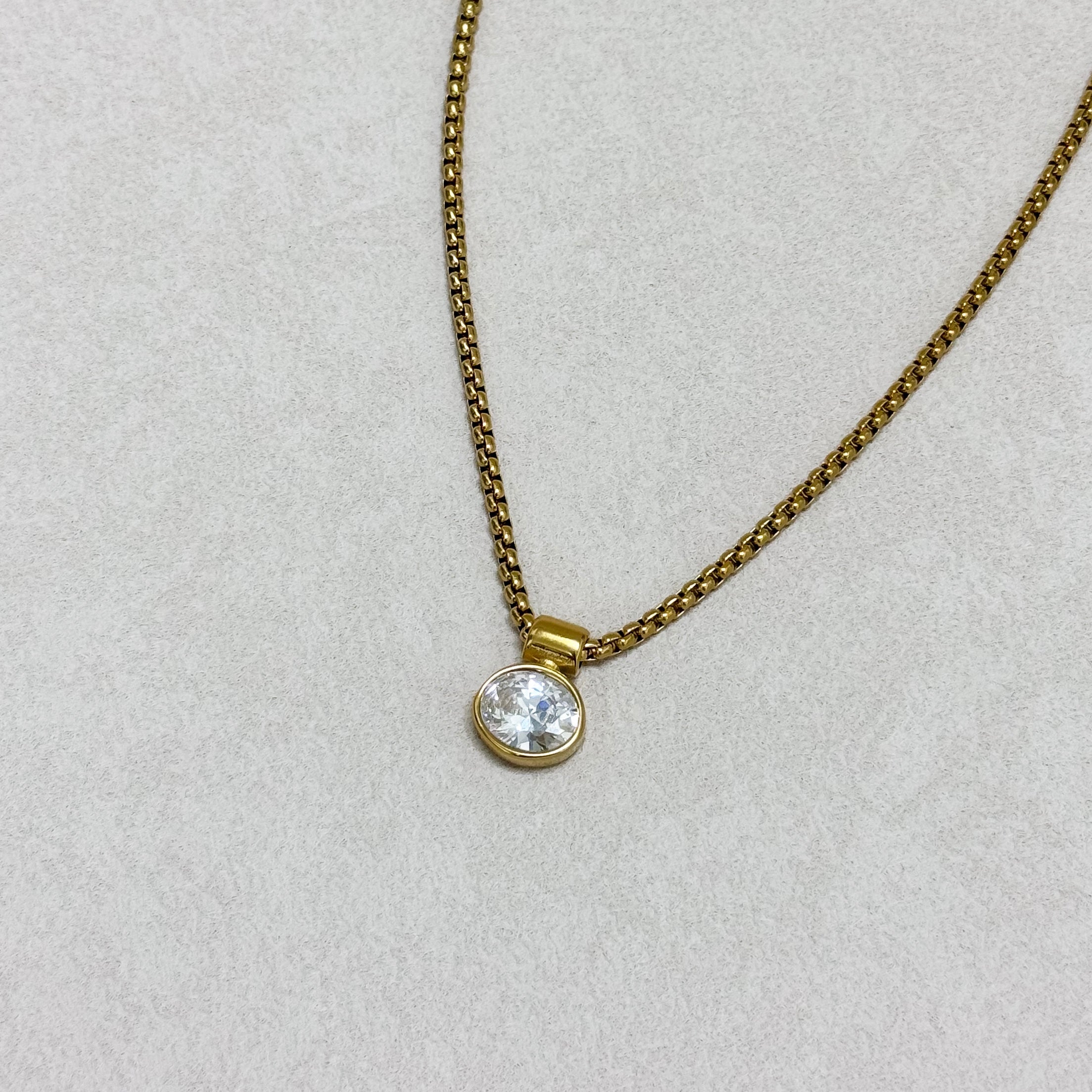 Everlume Bezel Crystal Necklace