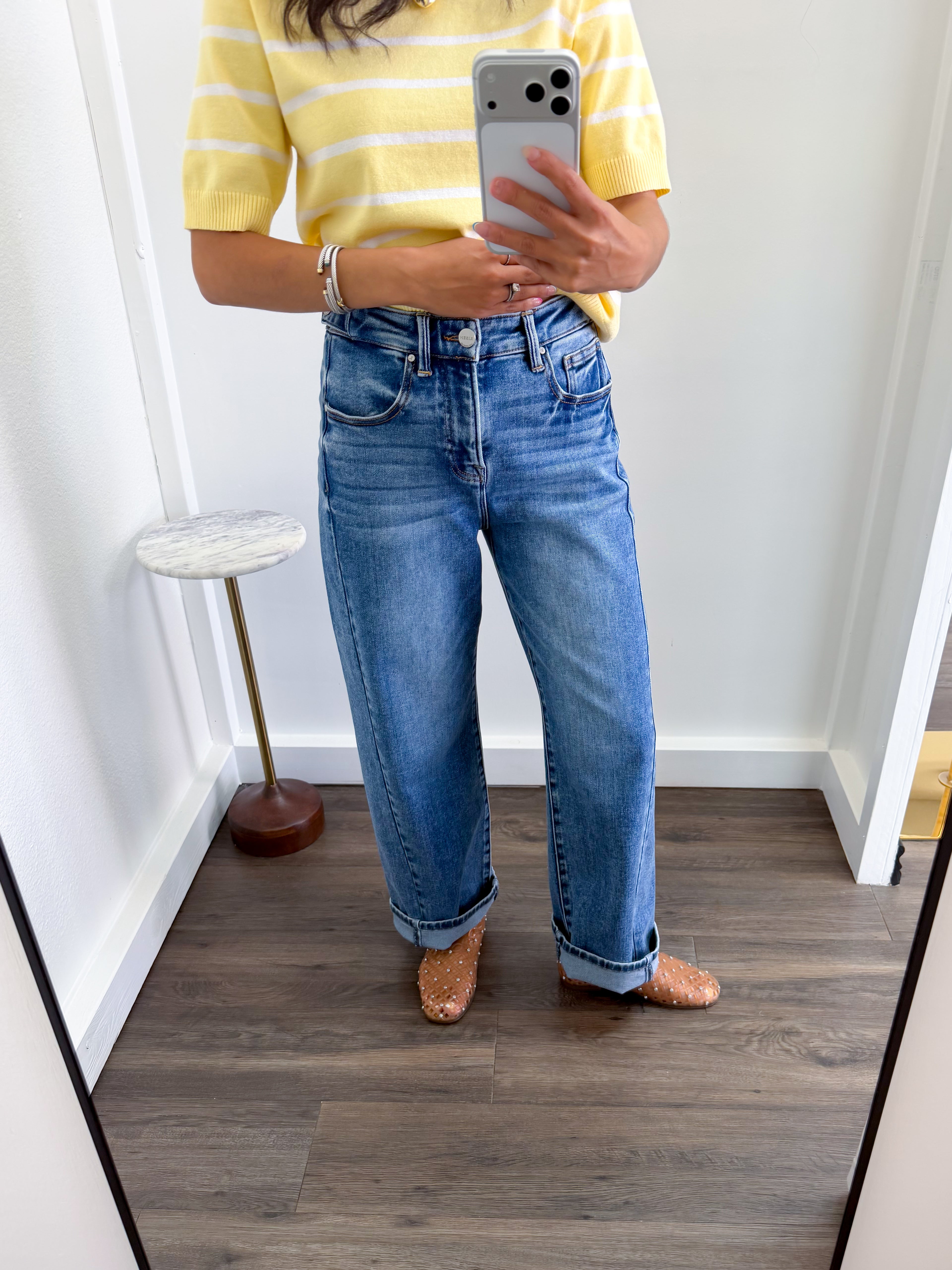Vintage Wash Barrel Jeans