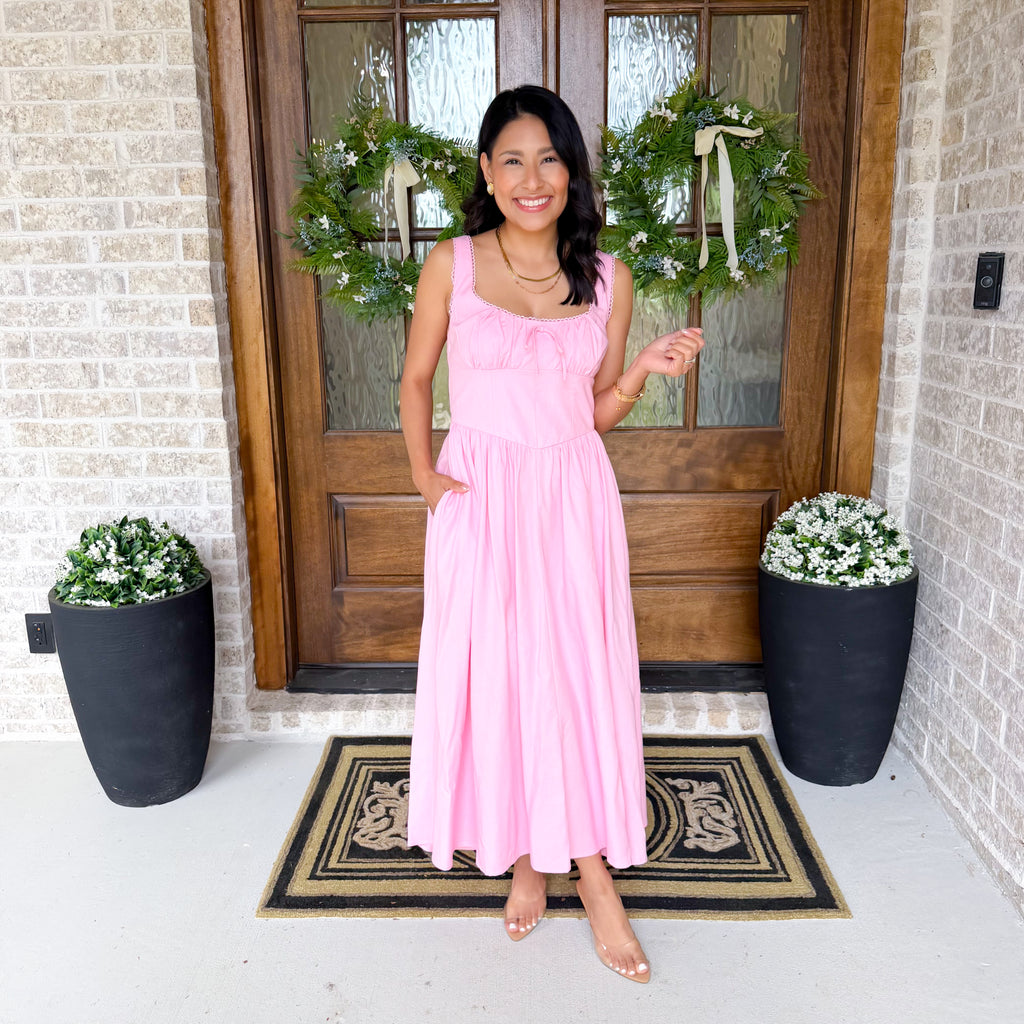 Pink Princess Midi Dress