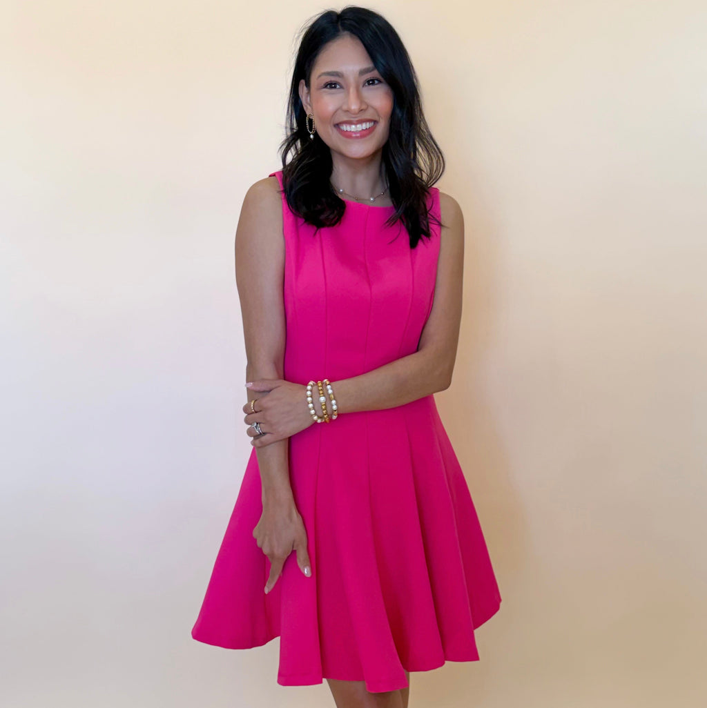 Fuchsia Flair Mini Dress