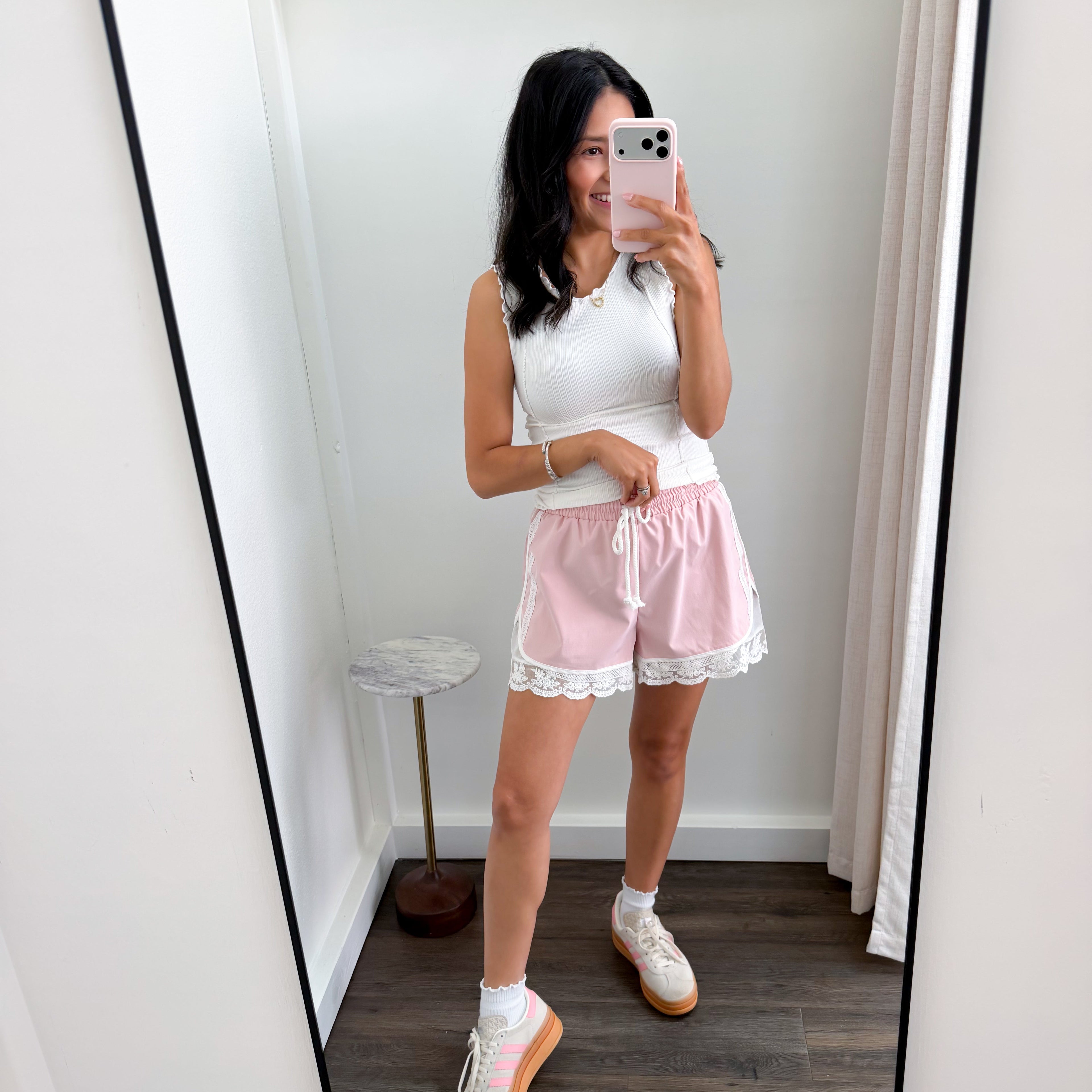 Lace Trim Activewear Shorts