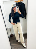 White Swan Crop High Rise Jeans