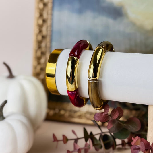 Chunky Resin & Gold Bracelet