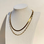 Golden Layered Snake Chain Necklace