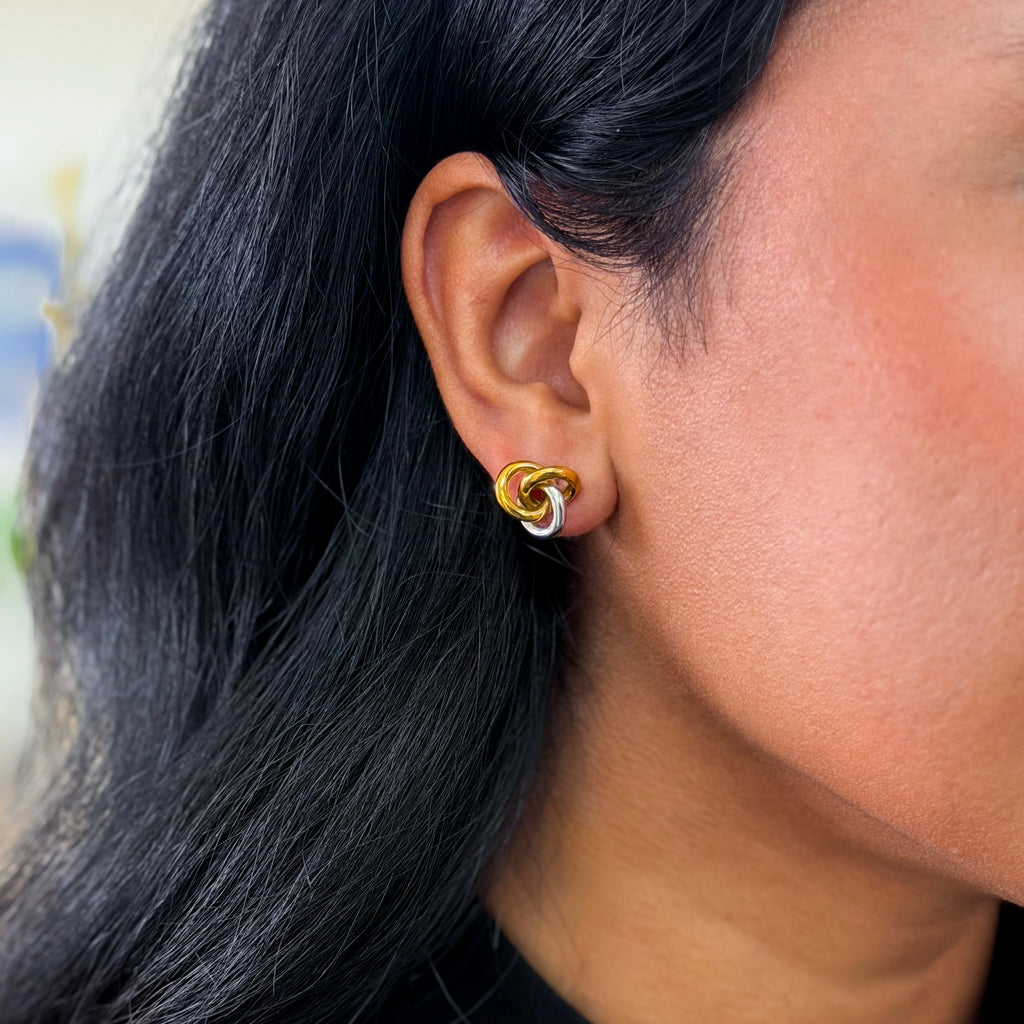 Entwine Duo Studs in Two-Tone