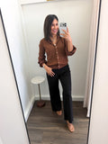 Mocha Muse Button Up