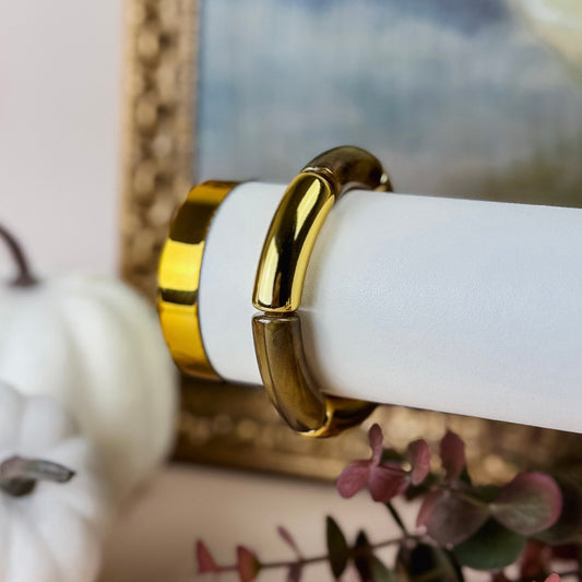 Chunky Resin & Gold Bracelet