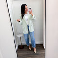 Gingham Sage Blazer