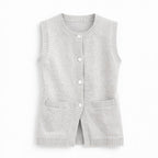 Soft Buttoned Knit Vest