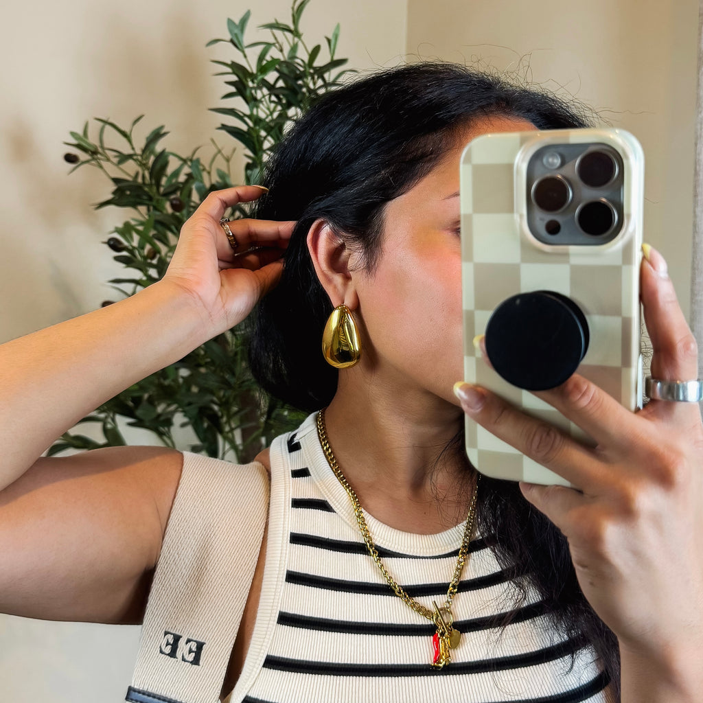 Gilded Drop Earring